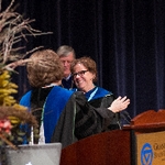 Gayle Davis embraces faculty member
